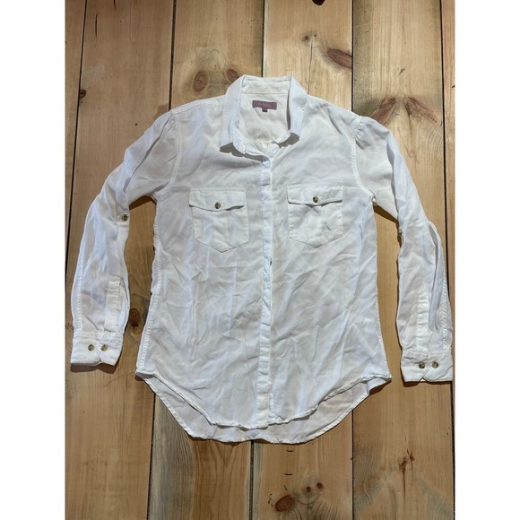 Harper White Long Sleeve Button Down Collared Shirt Womens Size S - Picture 1 of 6